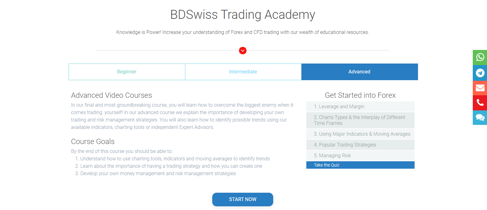 BDSwiss Review trading academy